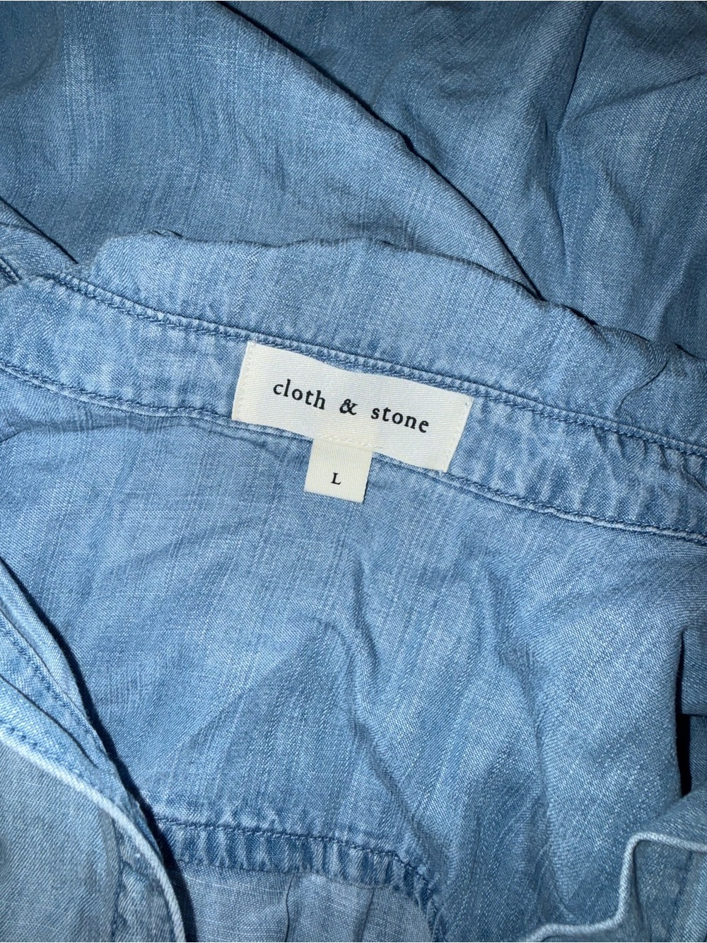 cloth & stone by Anthropologie Light Blue Chambray Mini Dress - Picture 7 of 8